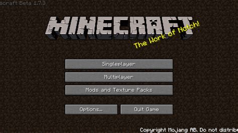 minecraft title screen