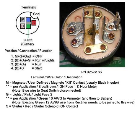snapper ignition switch wiring diagram