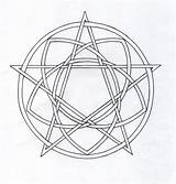 Coloring Pentacle Template sketch template