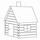 Cabin Log Clip Clipart House Coloring Printable Color Hut Pages Simple Cabins Draw Cliparts Sheets Transparent Logs October Library Weclipart sketch template