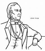 President Coloring John Tyler Andrew Jackson Jefferson Thomas Coloringpagebook sketch template