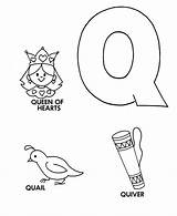 Coloring Letter Pages Alphabet Quail Abc Queen Activity Quiver Sheet Sheets Printable Color Print Kids Primary Activities Learn Honkingdonkey Preschool sketch template