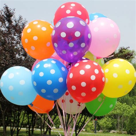 pcslot happy birthday balloon  latex polka dot balloon  air