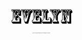 Evelyn Name Tattoo Designs sketch template