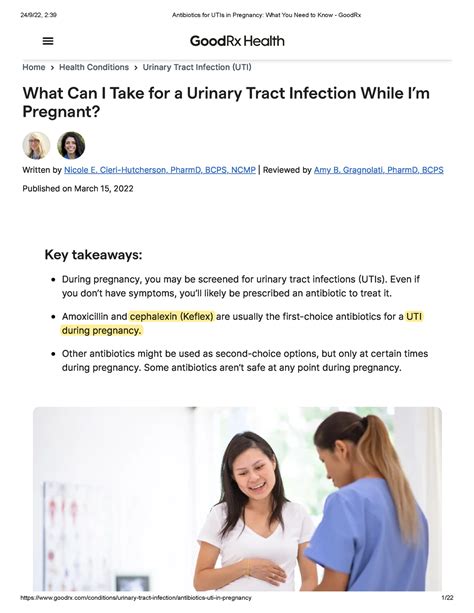 Antibiotics For Utis In Pregnancy What You Need To Know Good Rx