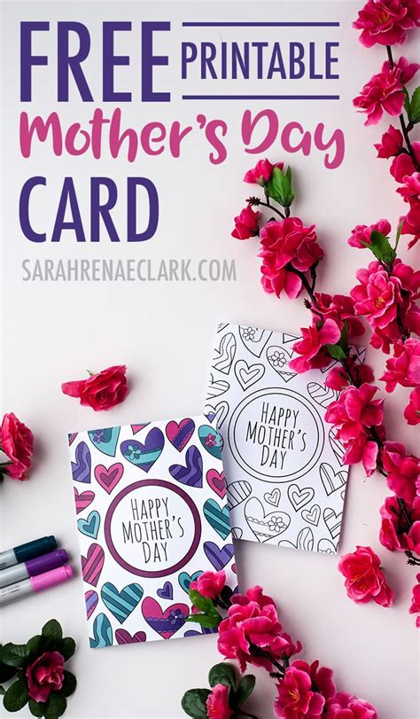 mothers day card printable template sarah renae clark