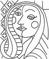 Picasso Colorear Cubismo Pablo Kubismus Cubista Sanat Cuadros Cubist Cubism Etkinlikleri Desenho Cubisme Ritratti Pop Colorea Retrato Boyama Nihal Peintures sketch template