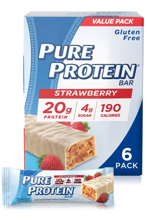 pure protein bars strawberry greek yogurt  protein  oz  ct walmartcom walmartcom