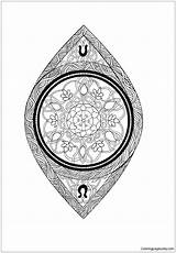 Mandala Arab Mandalas Pages Coloring Eye Shiva Color Online Adults Adult Colouring sketch template