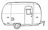Airstream Clipart Caravan Camper Vintage Clipground Digital Instant Color Google Ca sketch template
