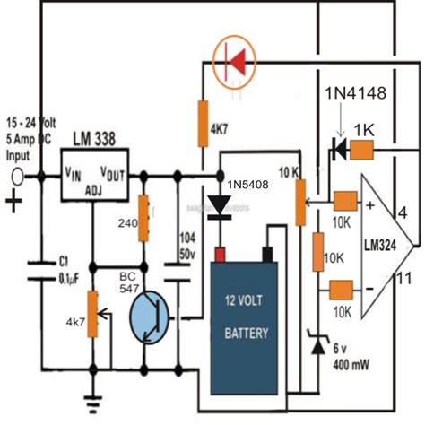 volt battery charger circuit diagram