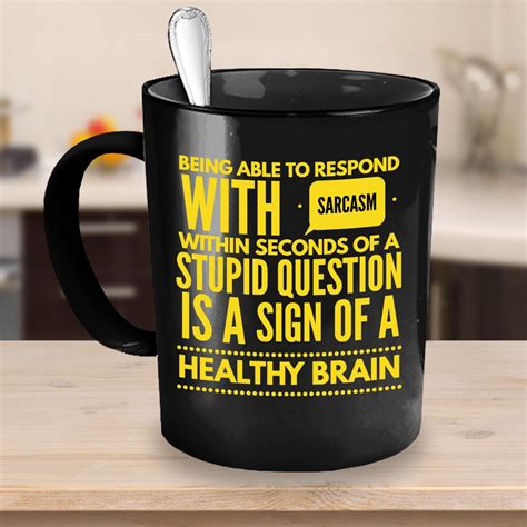 funny ceramic coffee mug respond with sarcasm cute