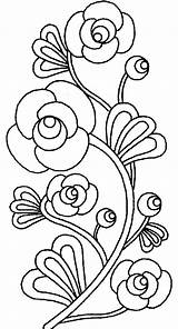 Coloring Flower Flowers Pages Rose Drawings Drawing Sheets Embroidery Rosa Printable Patterns Designs Pattern Roses Cartoon Book Print Dibujos Line sketch template