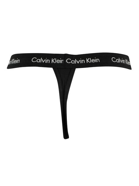 calvin klein 2 thongs black standout