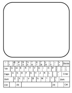 printable keyboard template blank worksheets worksheetocom