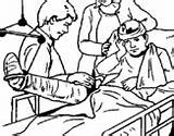 Coloring Broken Leg Boy Little Stethoscope Doctor Coloringcrew Doctors Pages sketch template