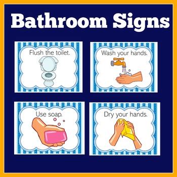 bathroom signs preschool kindergarten st grade healthy habits rules