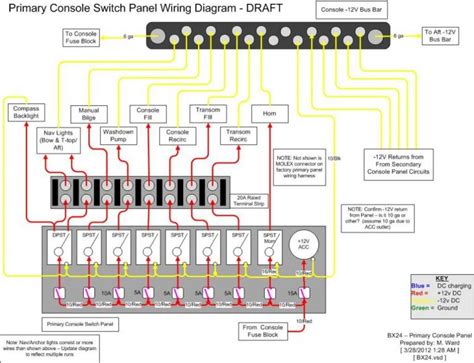 marine switch panel wiring diagram manual  books  switch panel wiring diagram cadician