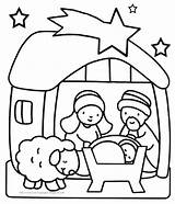 Coloring Manger Away Pages Christmas Getcolorings Color sketch template