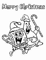 Spongebob Christmas Coloring Pages Printable Getdrawings sketch template