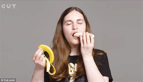 watch 100 people seductively eat a banana daily mail online
