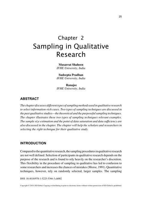 sampling  qualitative research