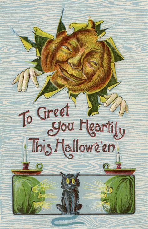 vintage postcards conjure   charmingly traditional picture  halloween
