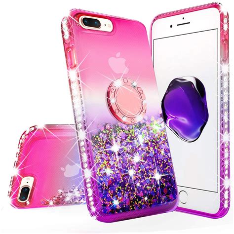 iphone  case iphone  case liquid floating quicksand glitter phone case girls kickstandbling