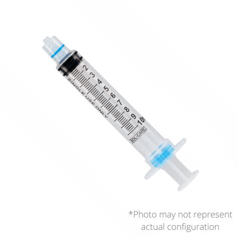 sol care ml luer lock safety syringe  needle   medical