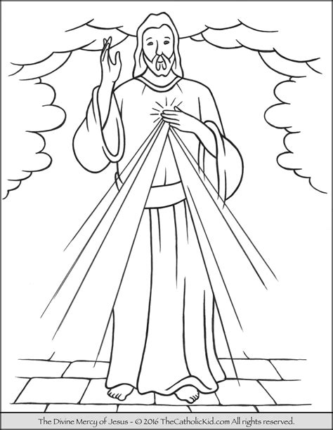 divine mercy coloring pages  catholic kid