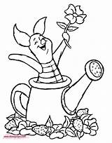 Piglet Coloring Pages Watering Disneyclips Funstuff sketch template