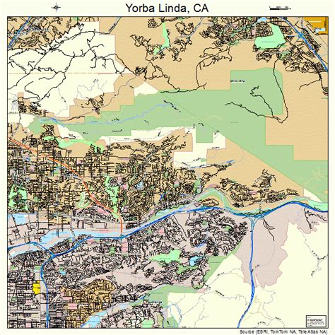 yorba linda california map map