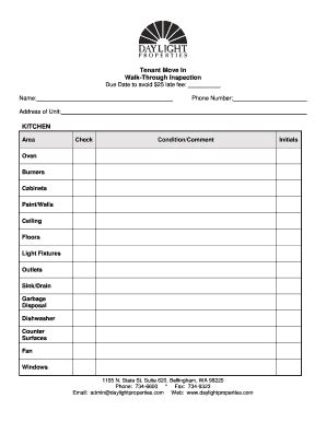 printable tenant move  checklist forms  templates fillable