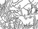 Hunting Coloring Pages Deer Hunter Kids Printable Color Print Cool2bkids Getcolorings sketch template