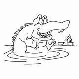 Crocodile Coloring Pages Croc Top Toddler Printable sketch template