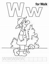 Walk Coloring Pages Alphabet Letter Kids Rosies Template Visit Handwriting Practice Sign sketch template