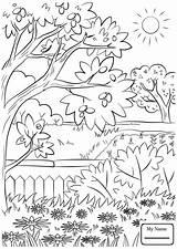 Coloring Pages Summer Garden Nature Printable Color Sheets sketch template