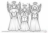 Choir Angels Colouring sketch template