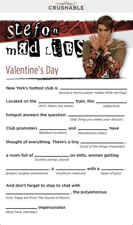 stefon mad libs snl funny mad libs just for laughs