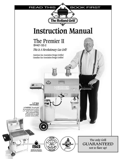 holland grill bh ss  instruction manual   manualslib