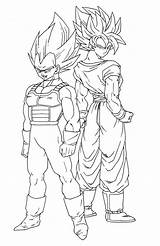 Goku Vegeta Coloring Pages Printable Awesome sketch template