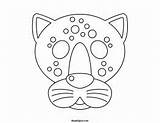 Mayan Mask Jaguar Template Pages sketch template