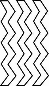 Zig Zag Clipart Zigzag Outline Coloring Printable Line Hand Clip Lines Pages Pattern Cliparts Template Library Kids Clker Zebra Large sketch template