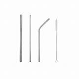 Straw Stainless Set Steel Personalised sketch template