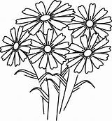Flowers Coloring Book Clip Clipart Clker Large sketch template