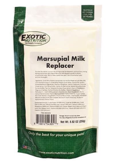 marsupial milk replacer  sugar glider shop