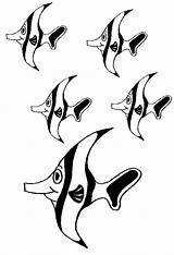 Fish Coloring Angel Five Identical Coloringsky Kids Colour sketch template