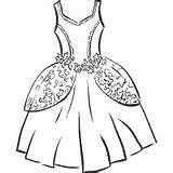 Gown Ball Coloring Pages Dress Clothes Kids Gowns Surfnetkids Girl Color Lovely Princess Fashion Clipart Choose Board sketch template