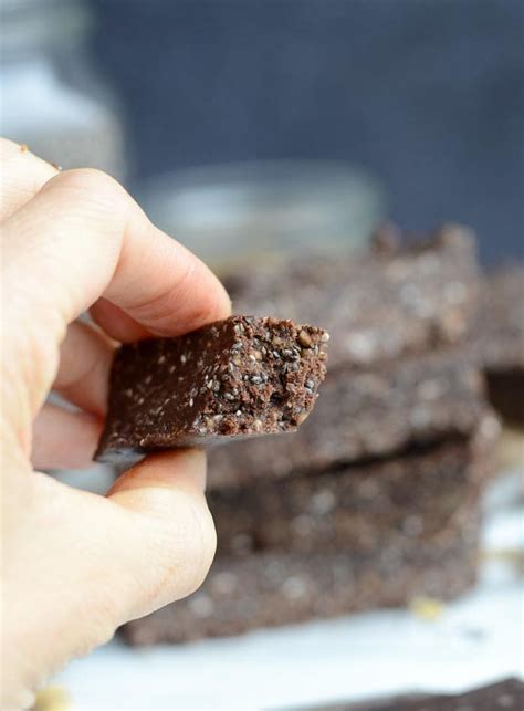 chocolate chia energy bars no bake vegan delicious