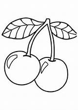Cherries sketch template